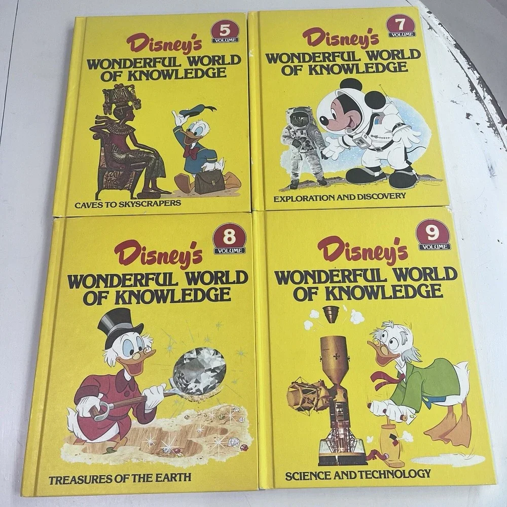 21 Disney WONDERFUL WORLD OF KNOWLEDGE Book Lot Collectors Edition Homeschool‎